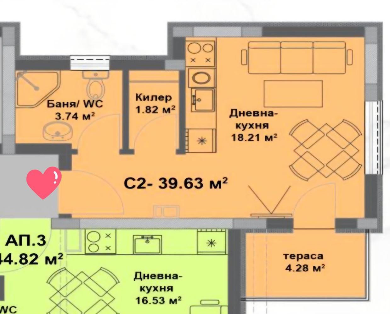 Funktionales Studio im Erdgeschoss – ausgezeichnete Gelegenheit für Investition oder gemütliches Zuhause