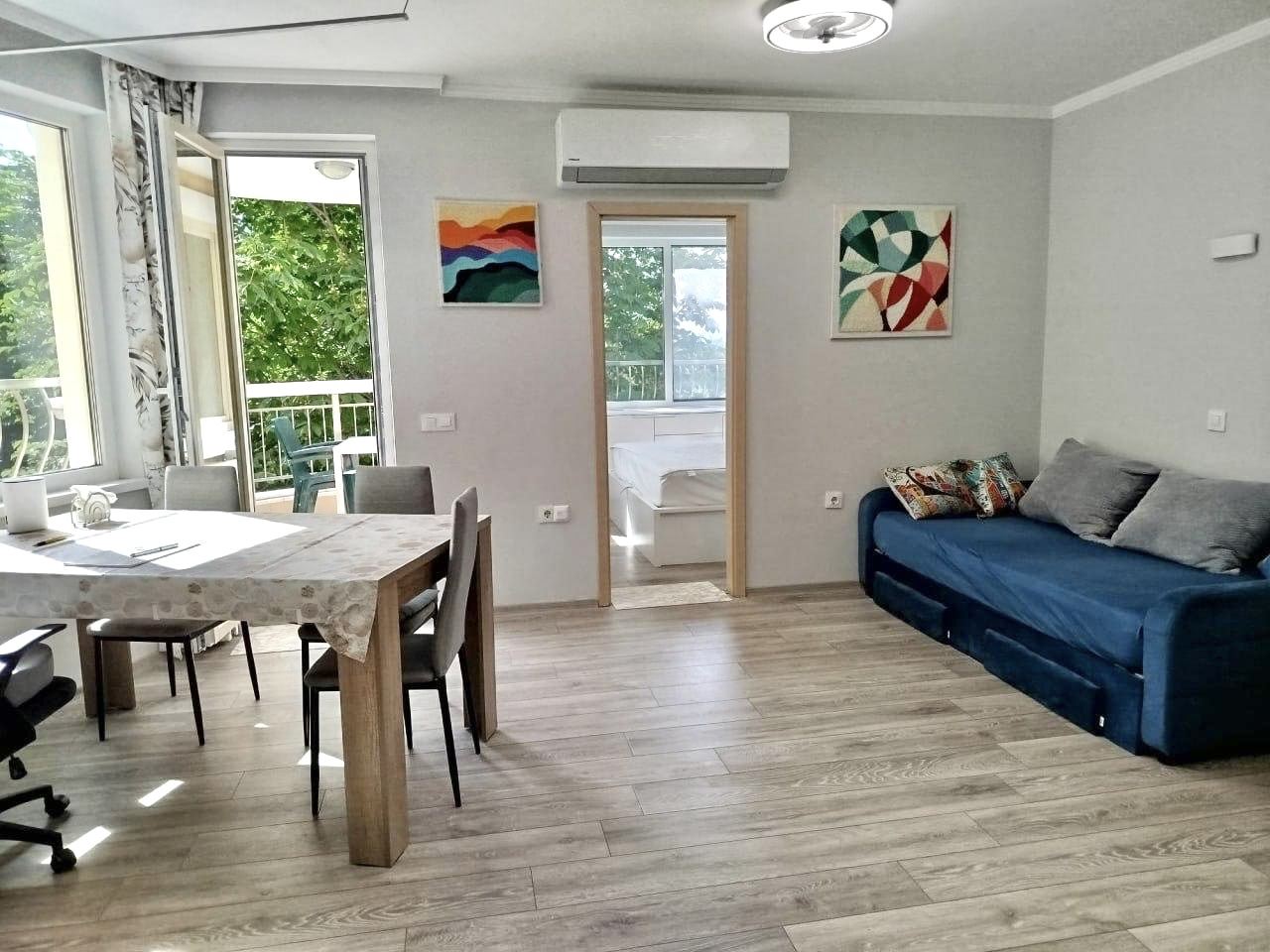 Zweizimmerwohnung 100 Meter vom Strand entfernt in Nessebar – Ruhe, Grünflächen und eine ausgezeichnete Lage