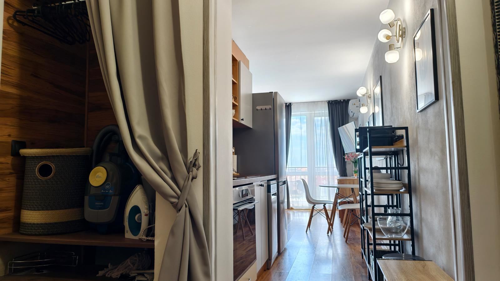 Geräumiges, modern möbliertes Studio mit separatem Schlafzimmer in einer Wohnanlage in Aheloy – Bezugsfertig