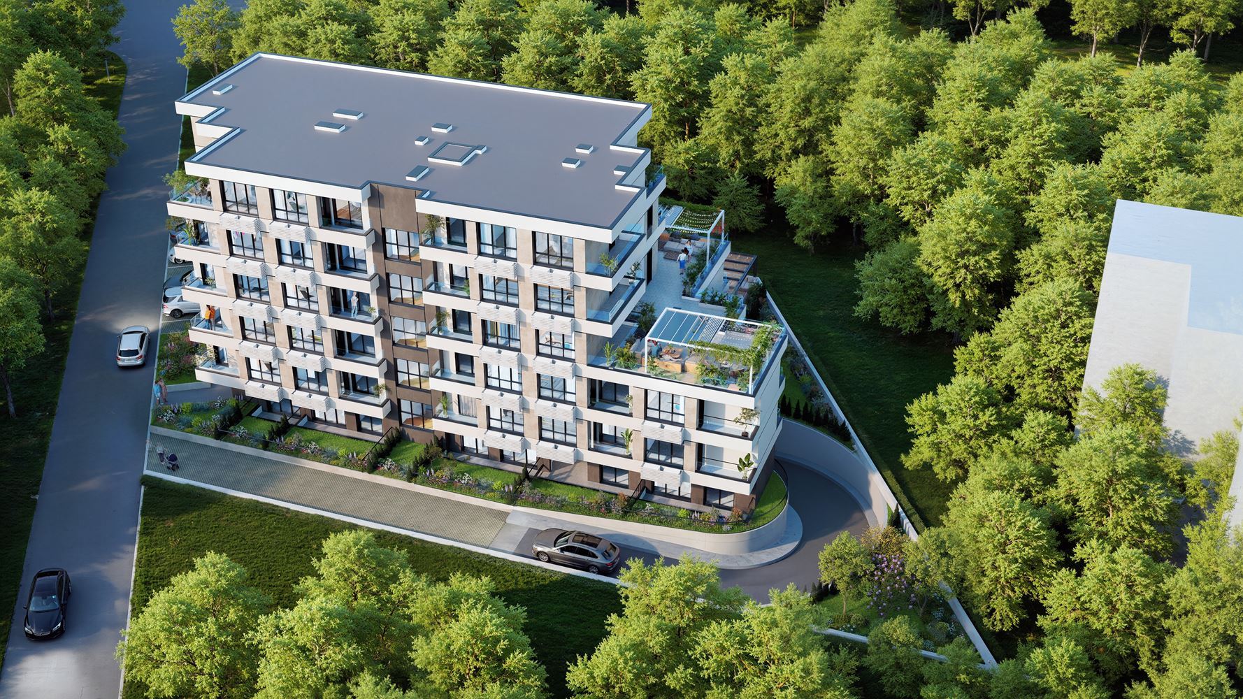 Großzügige 3-Zimmer-Wohnung mit zwei Schlafzimmern in einer neuen Wohnanlage in Sonnenstrand, nur wenige Minuten vom Meer entfernt
