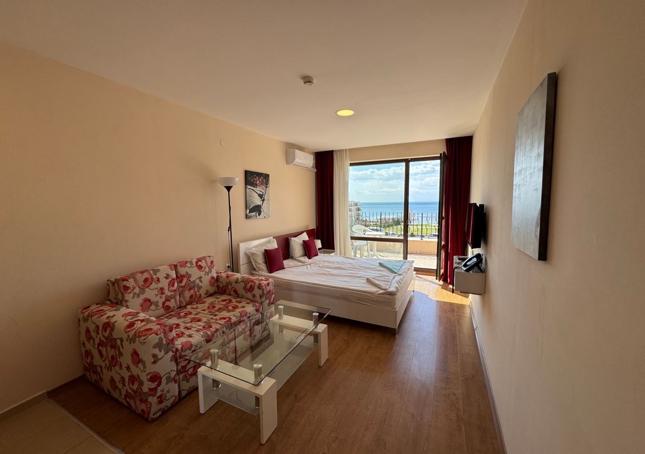 Studio in erster Meereslinie mit Meerblick in einem Luxuskomplex – vollständig möbliert und sofort nutzbar