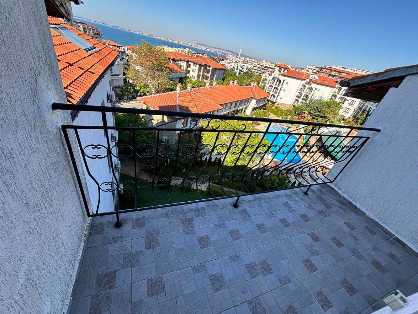 Gemütliche 2-Zimmer-Wohnung mit Panoramablick auf das Meer in Sveti Vlas