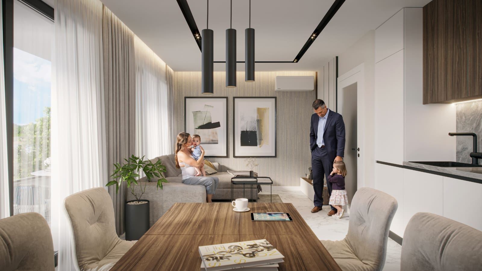 Neue 2-Zimmer-Wohnung in einer luxuriösen, modernen Wohnanlage in Sveti Vlas.