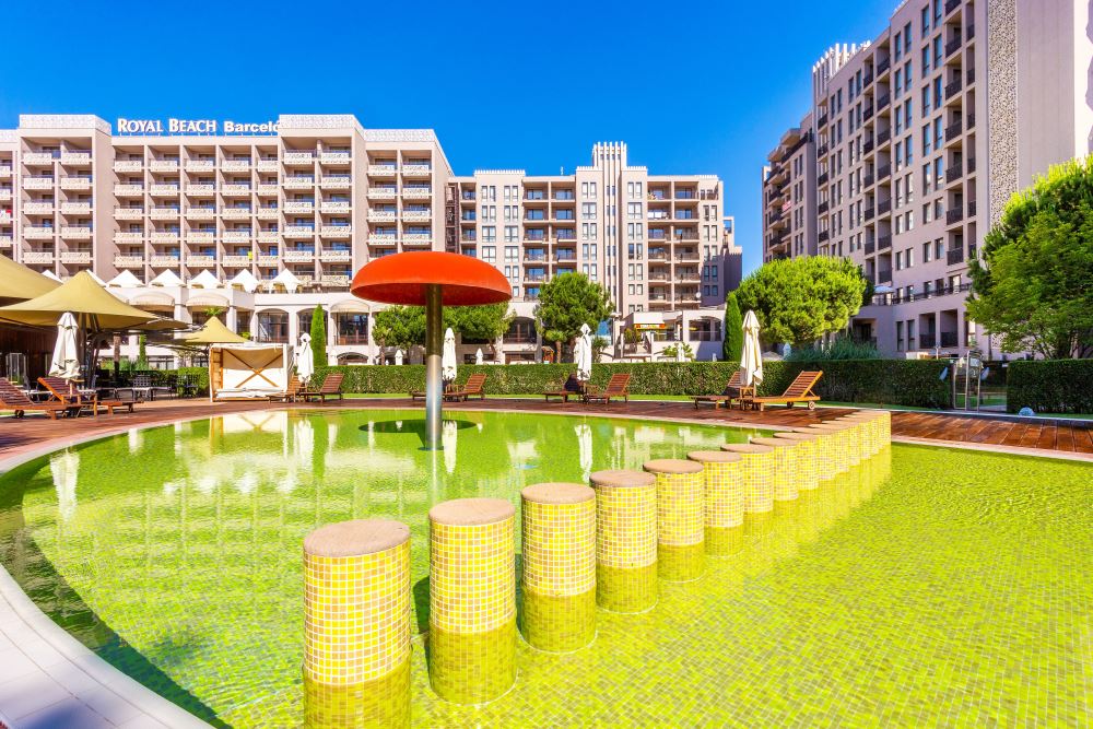 Luxuriöse Wohnung mit einem Schlafzimmer und Panoramablick auf das Meer in einer prestigeträchtigen Wohnanlage in Sonnenstrand