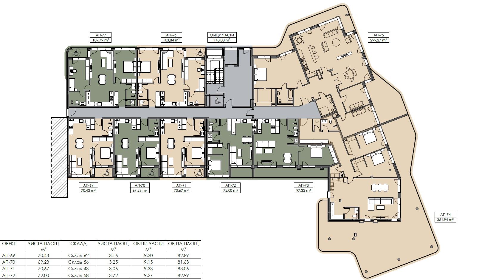 Panorama-Zwei-Schlafzimmer-Apartment im obersten Stockwerk nahe dem Meer in Nessebar – Raum, Prestige und einzigartige Lage ohne Instandhaltungsgebühr