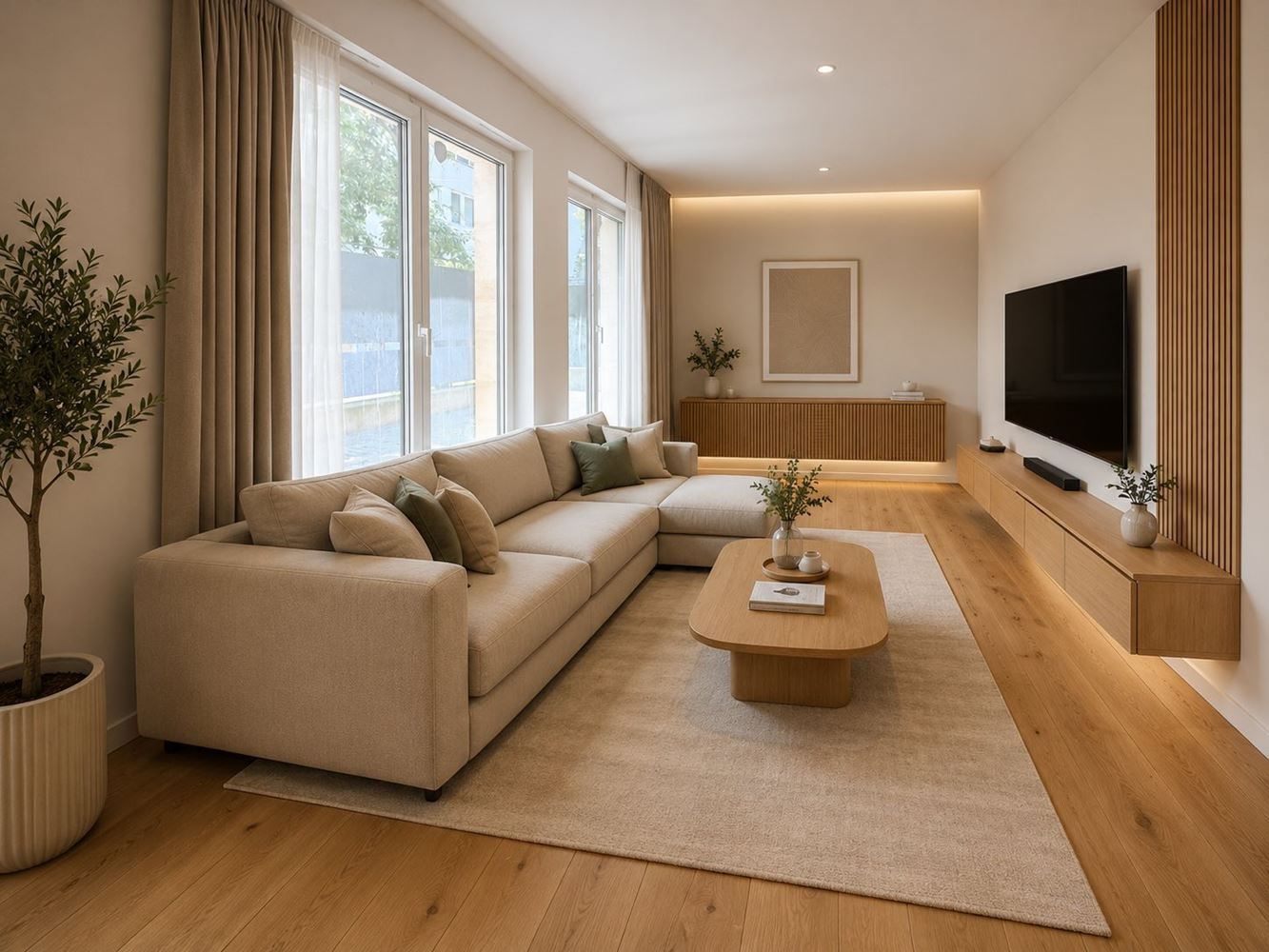 Drei-Zimmer-Wohnung mit zwei Schlafzimmern, eigenem Garten und zwei Stellplätzen in einem neuen Luxusgebäude im Herzen von Burgas