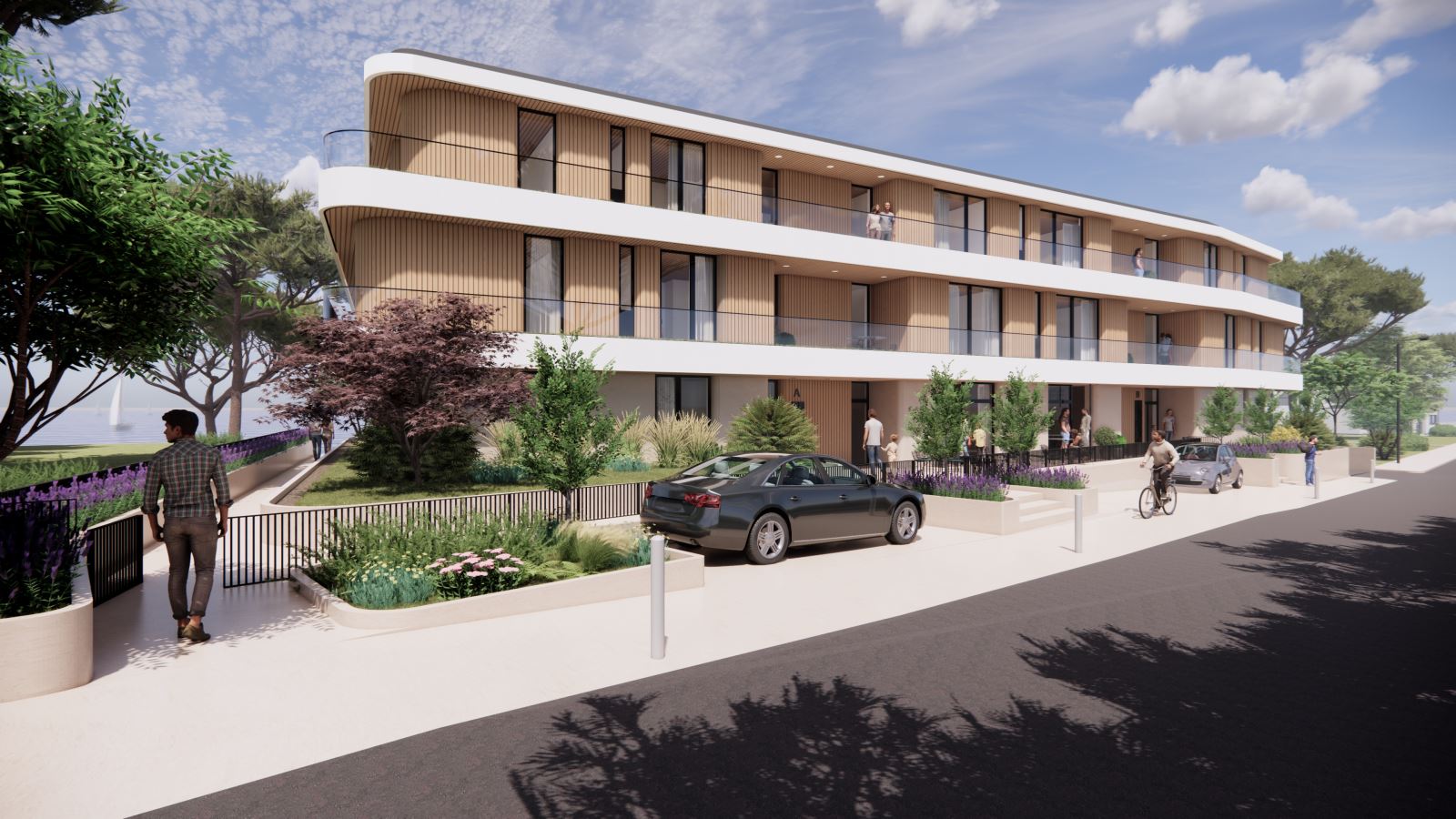 Drei-Zimmer-Wohnung mit Meerpanorama in erster Meereslinie in Kraimorie, Burgas