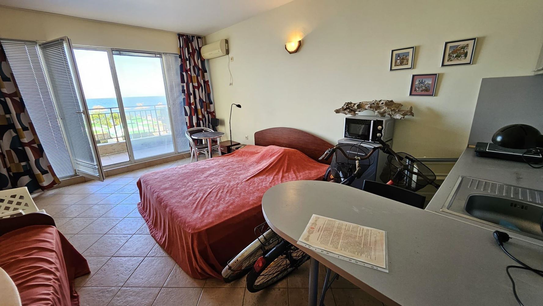 Studio mit frontalem Meerblick in erster Meereslinie in Pomorie – die perfekte Immobilie am Meer