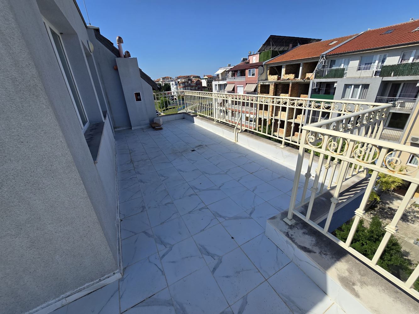 Studio mit riesiger Panoramaterrasse und herrlicher Aussicht in Nessebar, Viertel Cherno More 2 – ohne Servicegebühr
