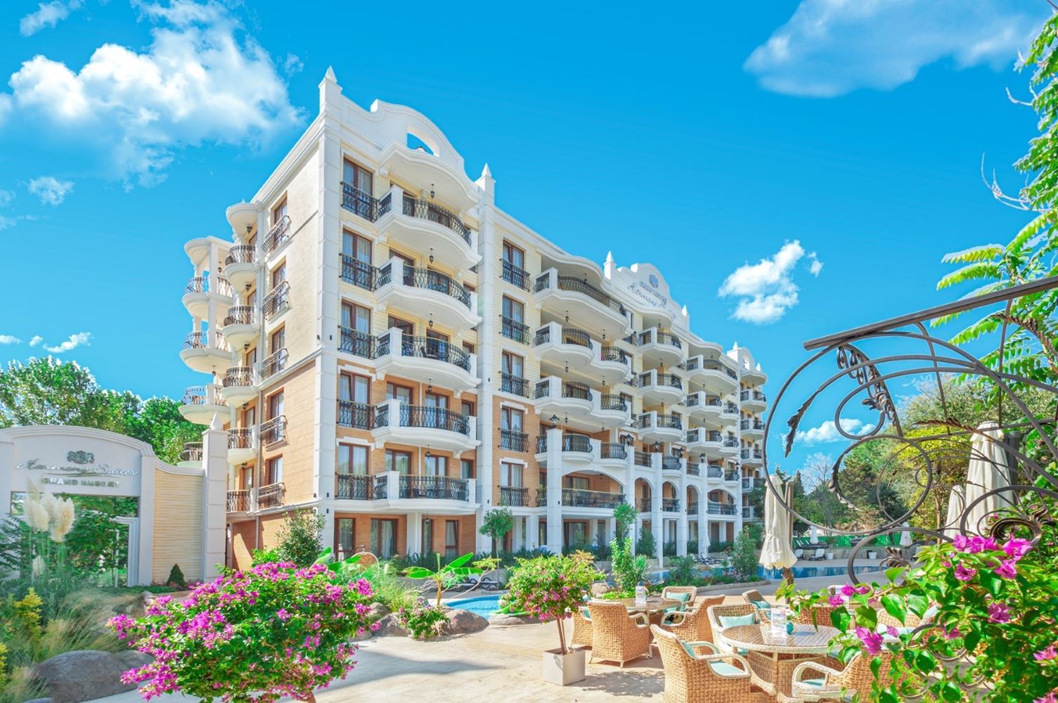 Zweizimmerwohnung in Sonnenstrand in einer beeindruckenden Anlage mit ruhiger Urlaubsatmosphäre