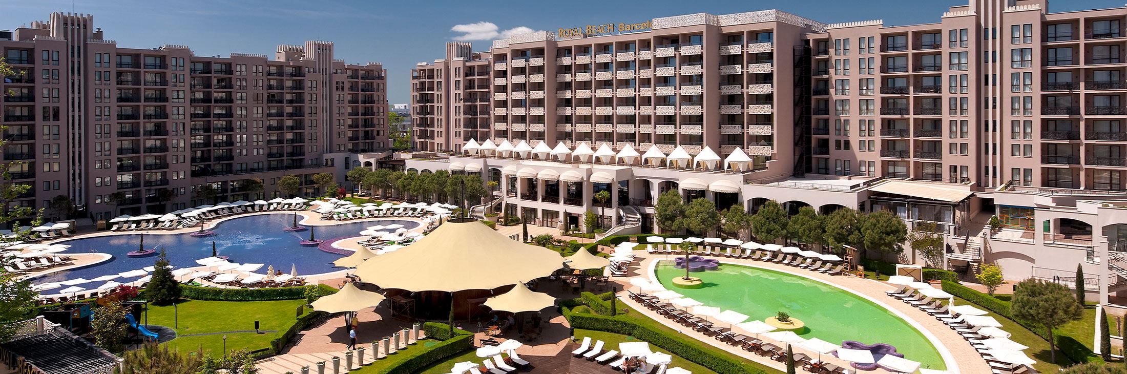 Exklusives Studio mit Garten und direktem Poolzugang – 100 m vom Meer in Sonnenstrand