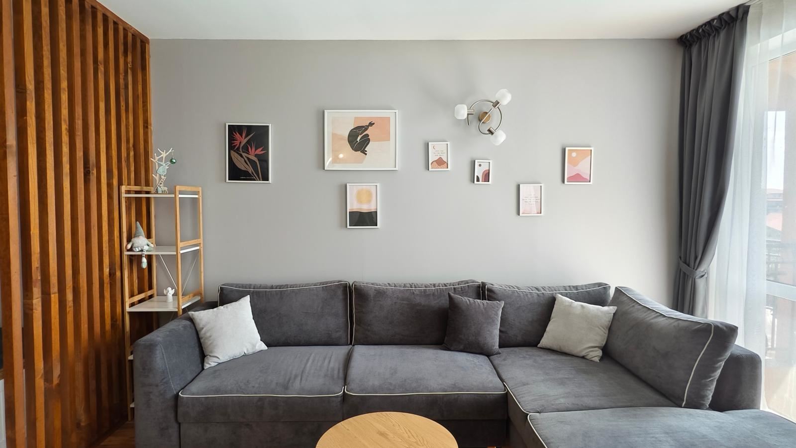 Geräumiges, modern möbliertes Studio mit separatem Schlafzimmer in einer Wohnanlage in Aheloy – Bezugsfertig