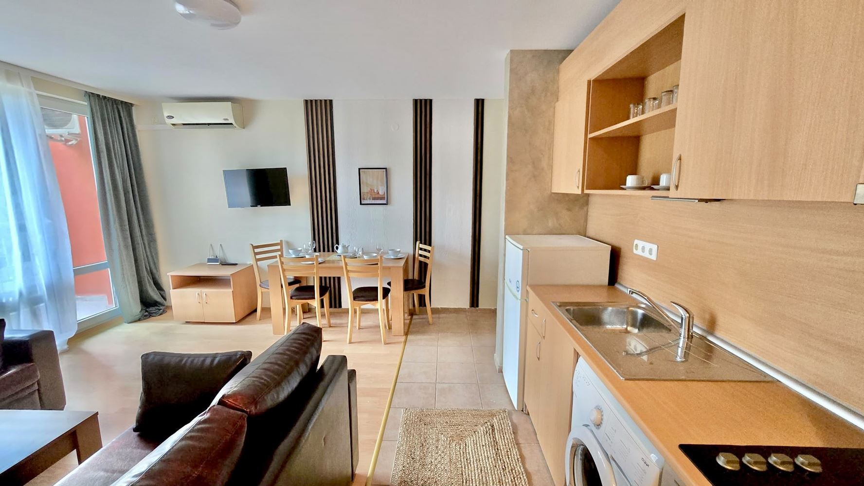 Geräumige 3-Zimmer-Wohnung in Sonnenstrand – voll möbliert und bezugsfertig