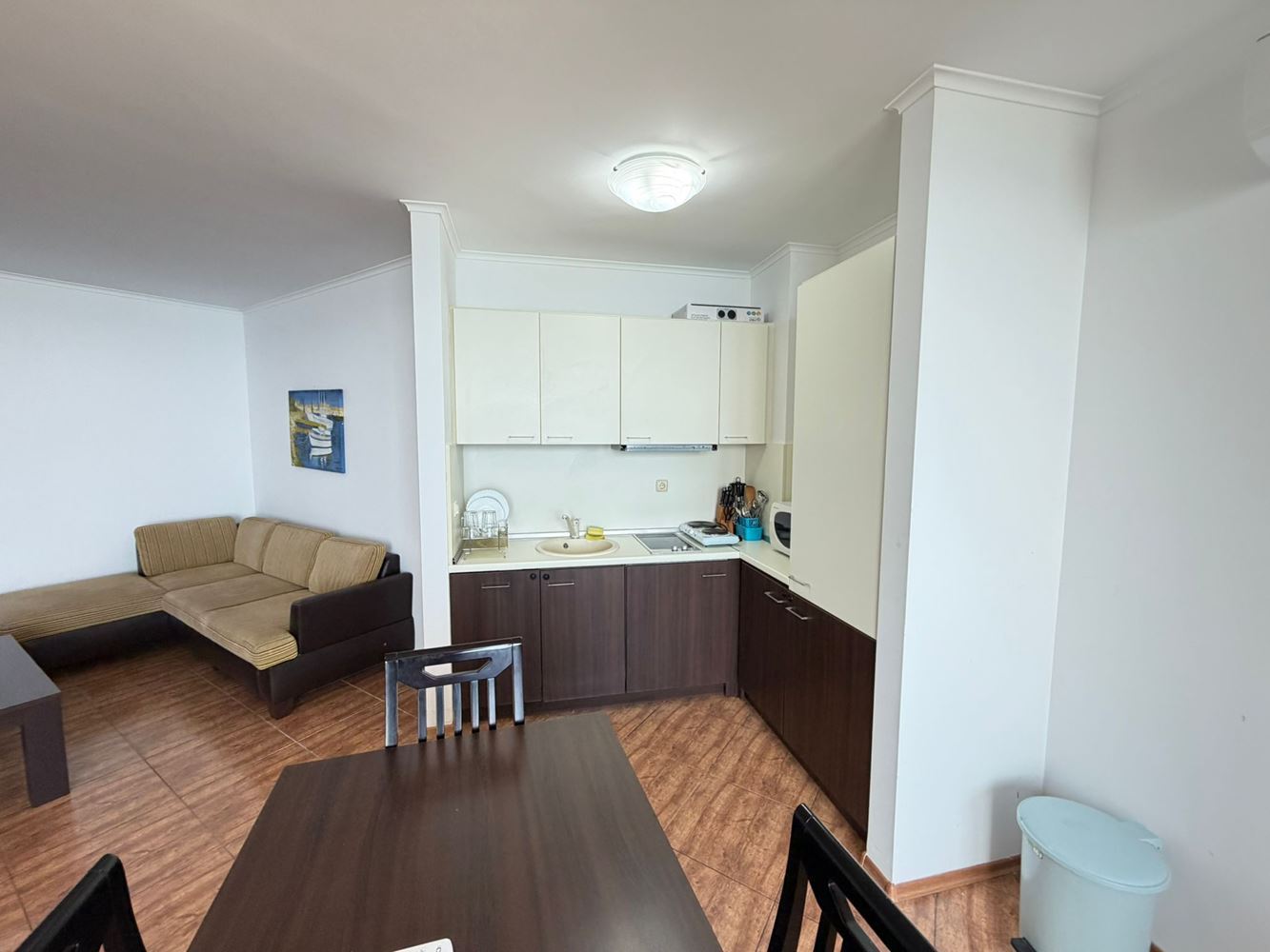Wohnung mit zwei Schlafzimmern und direktem Meerblick in erster Meereslinie in Nessebar