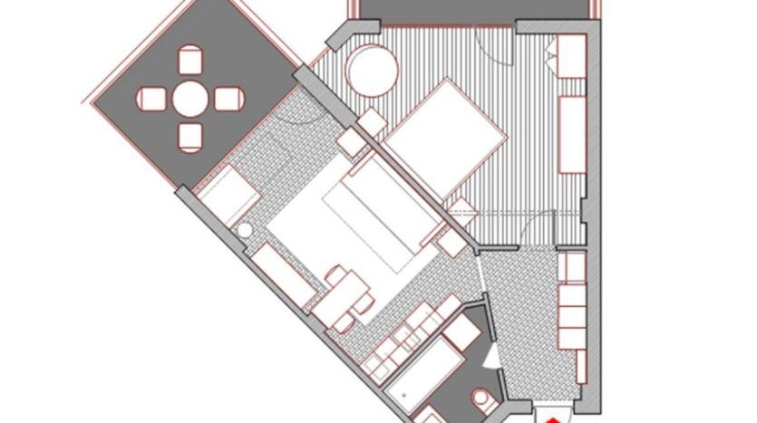 Zwei-Zimmer-Wohnung in erster Linie in Elenite mit Meerblick und ausgezeichnetem Investitionspotenzial