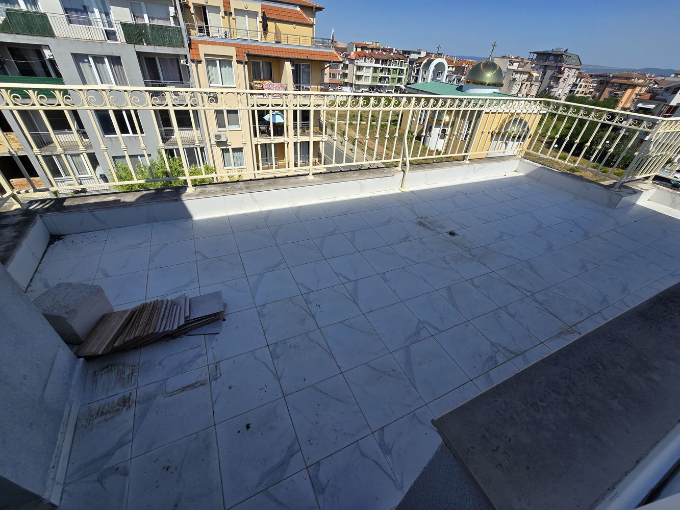 Studio mit riesiger Panoramaterrasse und herrlicher Aussicht in Nessebar, Viertel Cherno More 2 – ohne Servicegebühr