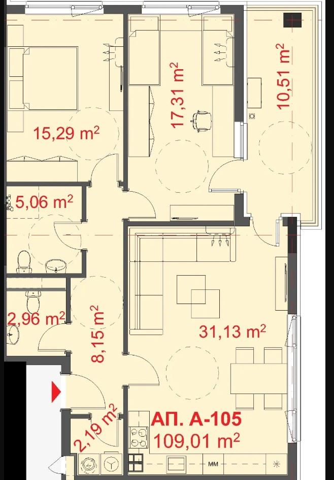 Geräumige Wohnung mit zwei Schlafzimmern und wunderschönem Seeblick in einer prestigeträchtigen Wohnanlage in Burgas