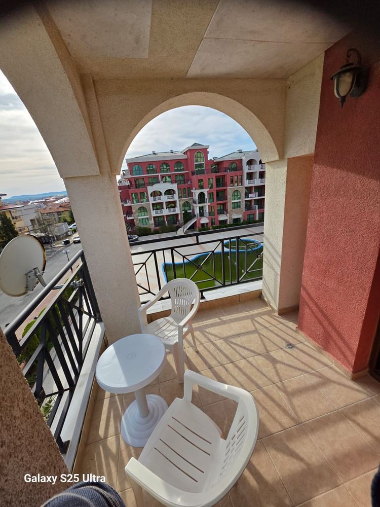 Ein-Zimmer-Wohnung mit Meerblick und Blick auf Alt-Nessebar in Sveti Vlas