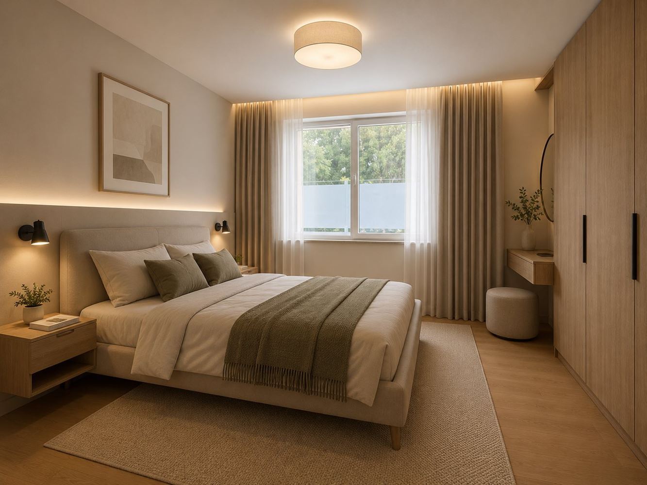 Drei-Zimmer-Wohnung mit zwei Schlafzimmern, eigenem Garten und zwei Stellplätzen in einem neuen Luxusgebäude im Herzen von Burgas