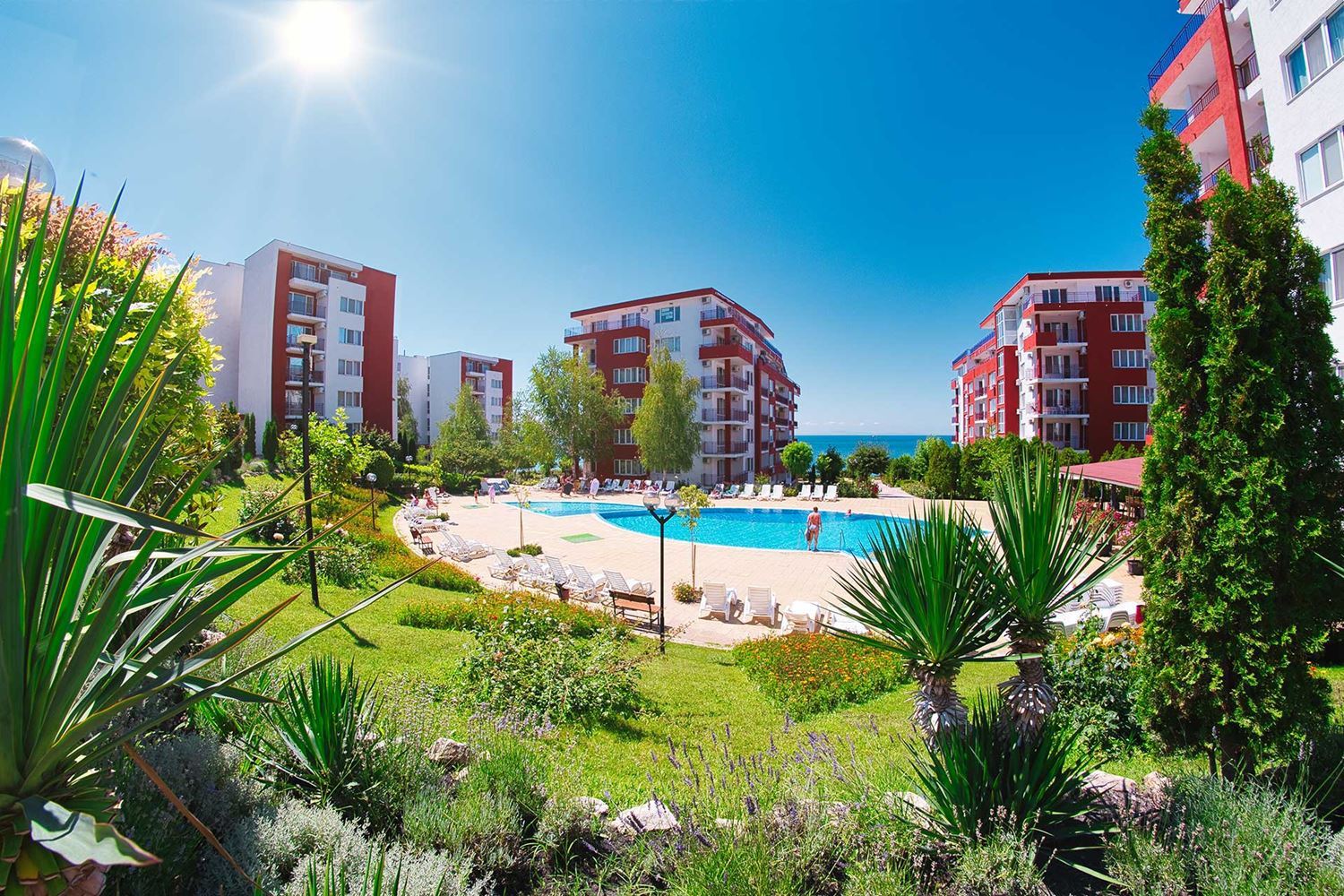3-Zimmer-Wohnung in einer Wohnanlage mit umfangreicher Infrastruktur in Sveti Vlas